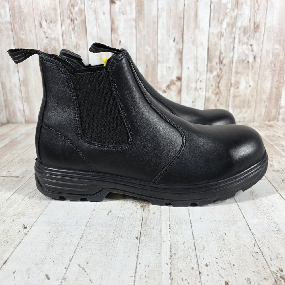 Thorogood Mens Black Leather Chelsea Work Boots Pull On Shoes New